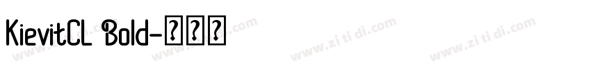 KievitCL Bold字体转换